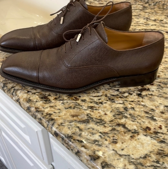 Louis Vuitton Mens Brown Leather Shoes Lace 10 Fit like an 11